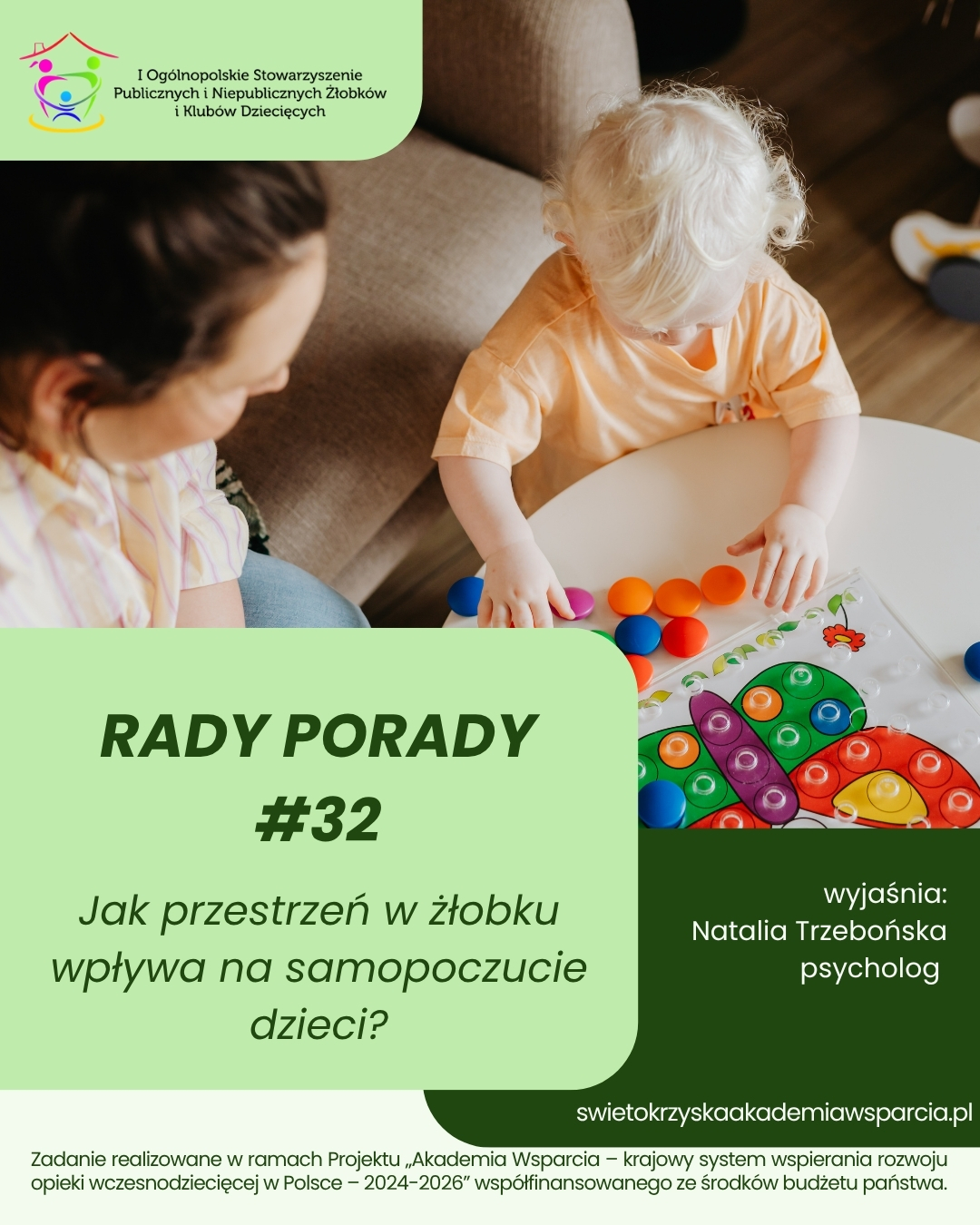 Rady Porady #32 – Jak przestrzeń w żłobku wpływa na samopoczucie dzieci?